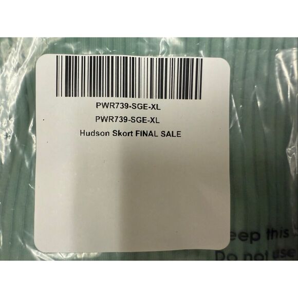 New Gigi C Hudson Rib Knit Tied Waist Skirt Skort XL Sage - Picture 5 of 6